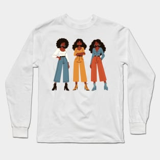 Beautiful black women Long Sleeve T-Shirt